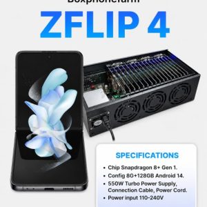 Galaxy Z Flip2 (SM-F707) 20-Node Phone Farm Box